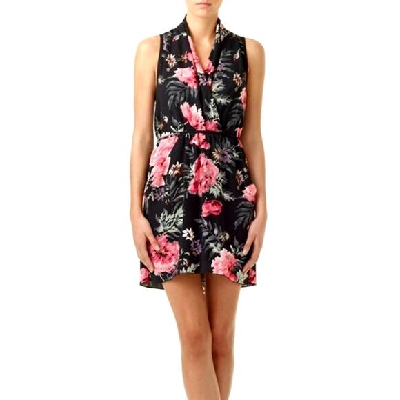 Wilfred Aritzia Sabine Floral Faux-Wrap Mini Dress Size S - Picture 8 of 8